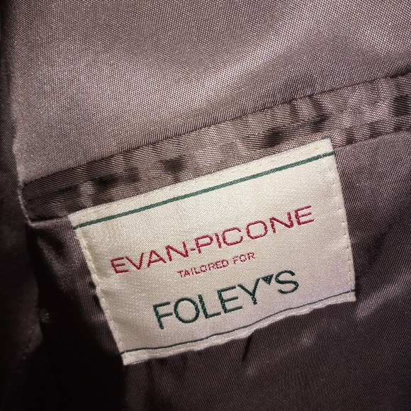 Vintage Evan Picone Men's Tan Suit Jacket Size  42L - Picture 5 of 7